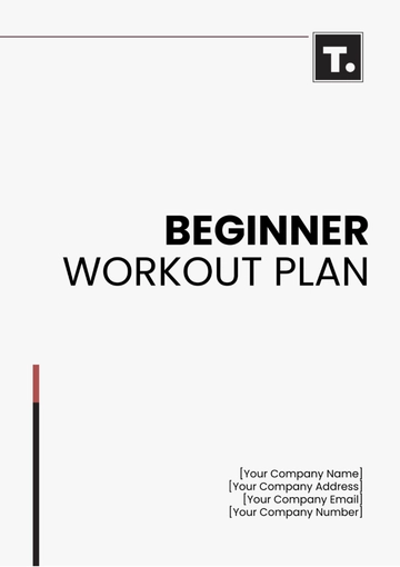 Free Beginner Workout Plan Template to Edit Online