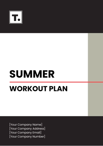 Free Summer Workout Plan Template to Edit Online