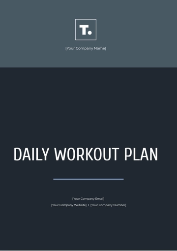 Free Daily Workout Plan Template to Edit Online