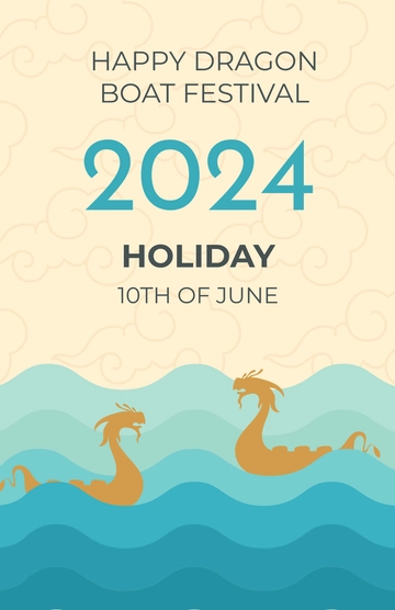 Free Dragon Boat Festival Holiday Poster Template to Edit Online