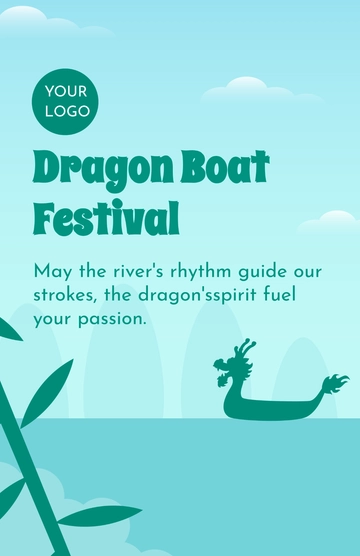Free Atmosphere Dragon Boat Festival Poster Template to Edit Online