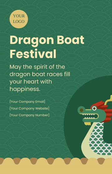 Free Classic Dragon Boat Festival Poster Template to Edit Online