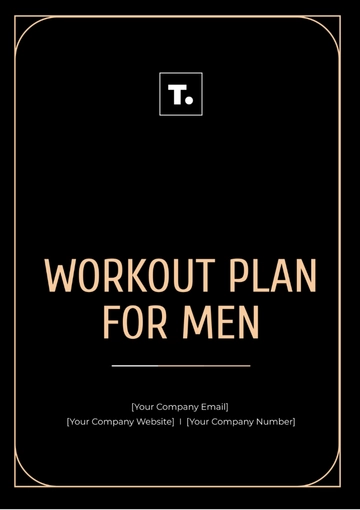 Free Workout Plan for Men Template to Edit Online