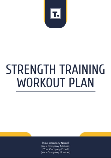 Free Strength Training Workout Plan Template to Edit Online