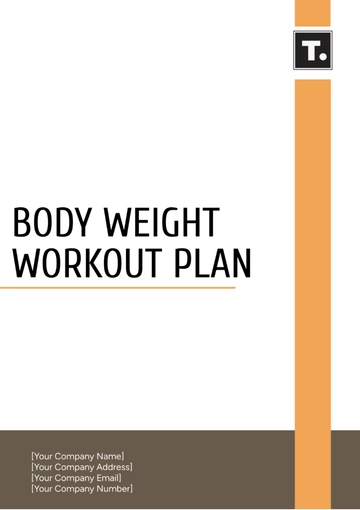 Free Bodyweight Workout Plan Template to Edit Online