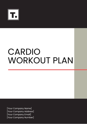 Free Cardio Workout Plan Template to Edit Online