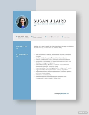 Financial Services Operations Manager Resume