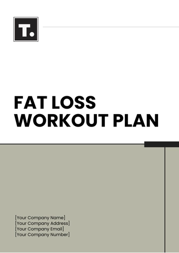 Free Fat Loss Workout Plan Template to Edit Online