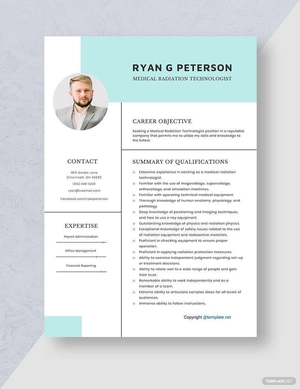 Medical Radiation Technologist Resume
