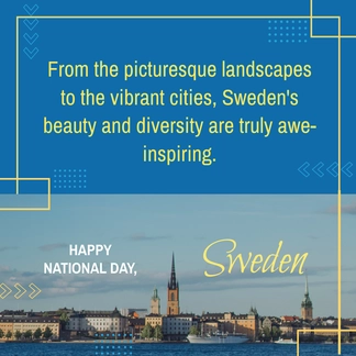 Free National Day of Sweden Instagram Post Template to Edit Online