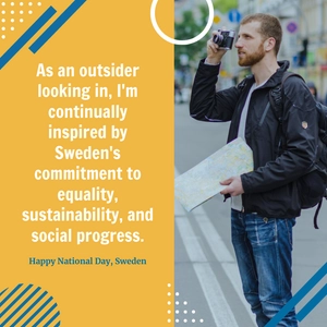 Free National Day of Sweden WhatsApp Post Template to Edit Online