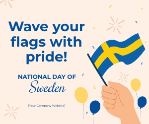 Free National Day of Sweden Ad Banner Template to Edit Online