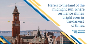 Free National Day of Sweden X Post Template to Edit Online