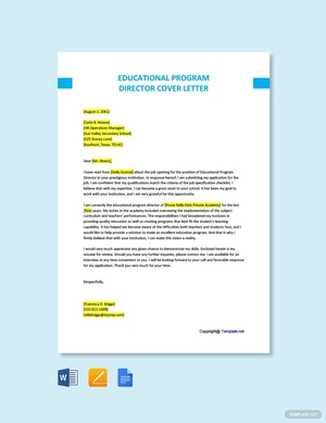 Educational Program Director Cover Letter