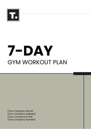 Free 7-Day Gym Workout Plan Template to Edit Online
