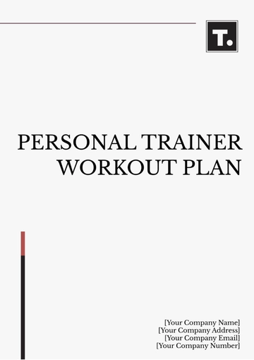 Free Personal Trainer Workout Plan Template to Edit Online
