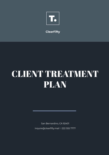 Free Client Treatment Plan Template to Edit Online