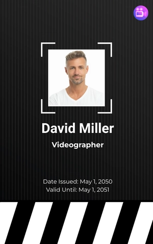 Free Videographer ID Card Template to Edit Online