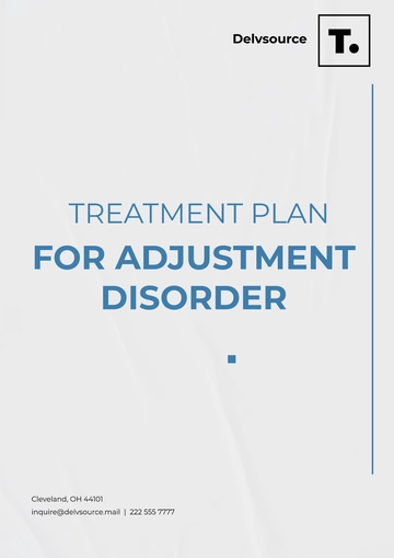 Free Treatment Plan For Adjustment Disorder Template to Edit Online
