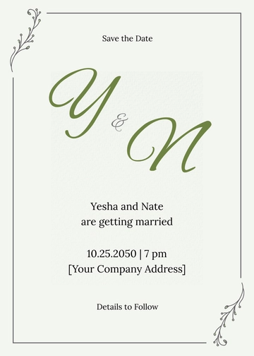 Free Monogram Save the Date Template to Edit Online