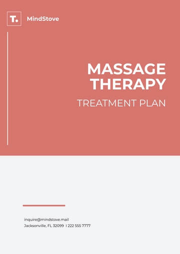 Free Massage Therapy Treatment Plan Template to Edit Online