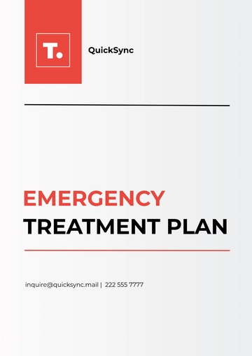 Free Emergency Treatment Plan Template to Edit Online
