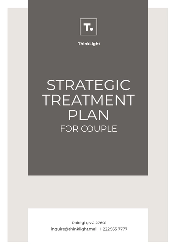 Free Strategic Treatment Plan With Couple Template to Edit Online