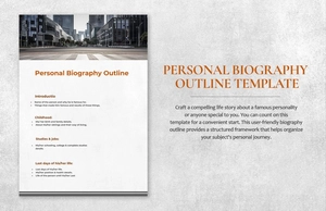 Personal Biography Outline Template Personal Biography Outline Template