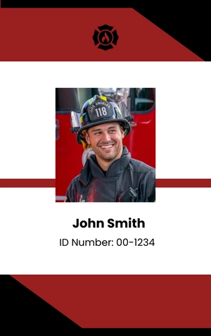 Free Fireman ID Card Template to Edit Online