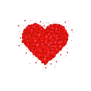 Free Red Heart Element Clipart to Edit Online