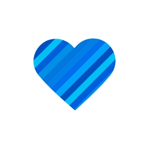 Free Blue Heart Element Clipart to Edit Online