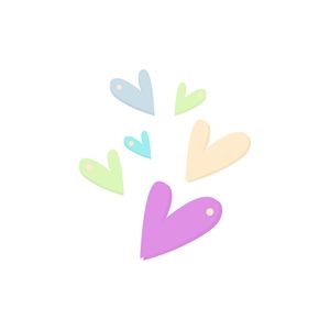 Free Pastel Hearts Element Clipart to Edit Online