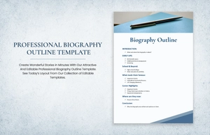 Professional Biography Outline Template