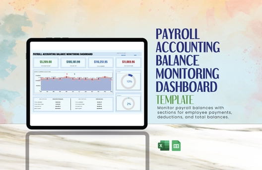 Payroll Accounting Balance Monitoring Dashboard Template