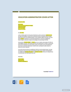Education Administrator Cover Letter