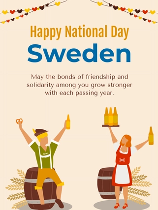 Free National Day of Sweden Threads Post Template to Edit Online