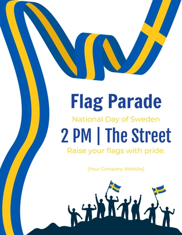 Free National Day of Sweden Flyer Template to Edit Online