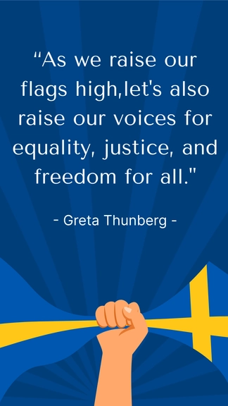 Free National Day of Sweden Quote Template to Edit Online