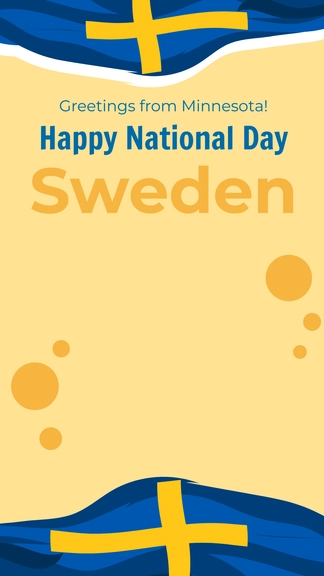Free National Day of Sweden Snapchat Geofilter Template to Edit Online