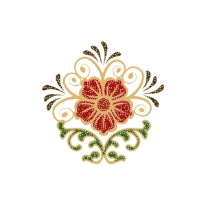 Free Batik Flower Element Clipart to Edit Online