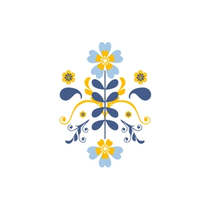 Free Scandinavian Flower Element Clipart to Edit Online