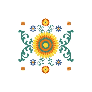 Free Flower Retro Element Clipart to Edit Online