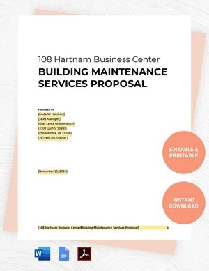 Maintenance Services Proposal Template