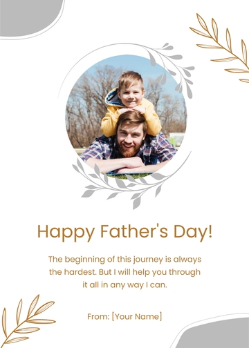 Free First Father's Day Greeting Card Template to Edit Online