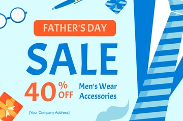 Free Father's Day Sale Banner Template to Edit Online