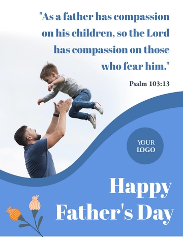 Free Father's Day Church Flyer Template to Edit Online