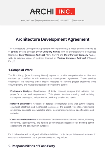 Free Architecture Development Agreement Template to Edit Online Free Architecture Development Agreement Template to Edit Online
