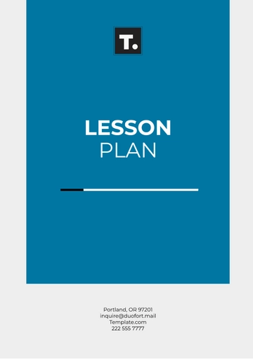 Free Lesson Plan Template to Edit Online