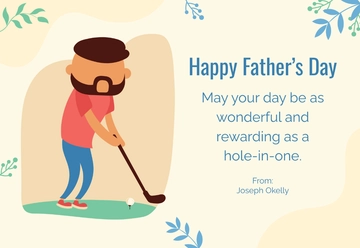 Free Father's Day Golf Card Template to Edit Online