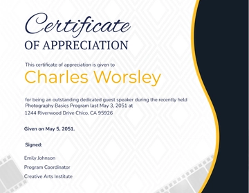 Free Photography Program Certificate Template to Edit Online Free Photography Program Certificate Template to Edit Online